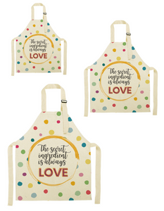 Matching Family Aprons - The Secret Ingredient is Always LOVE