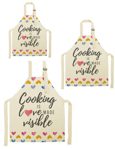 Matching Family Aprons - Cooking is Love Made Visible