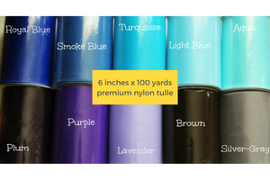 Nylon Tulle Rolls 6x300 Feet (100 Yards) - Choose Colors