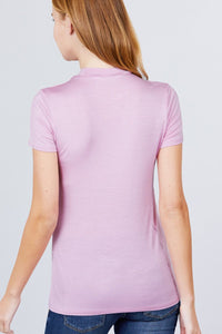 Short Sleeve Spandex Rib Top