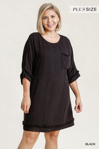 black plus size dress