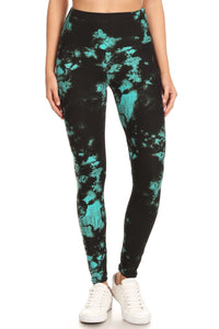 High Waist Yoga Style Printed Knit Leggings