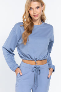 Adjustable Waist French Terry Top