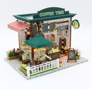 DIY Miniature Dollhouse Kit - Coffee Shop - Educational Toy