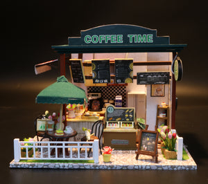 DIY Miniature Dollhouse Kit - Coffee Shop - Educational Toy