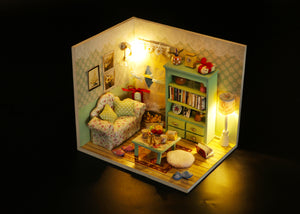 DIY Miniature Dollhouse Kit - Family Room - Educational Toy