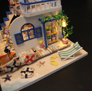 DIY Miniature Dollhouse Kit - Blue Coast - Educational Toy