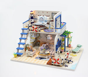 DIY Miniature Dollhouse Kit - Blue Coast - Educational Toy