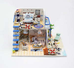 DIY Miniature Dollhouse Kit - Blue Coast - Educational Toy