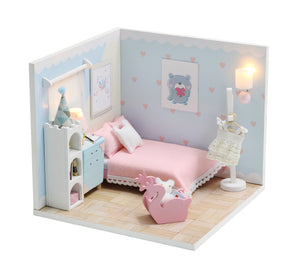 DIY Miniature Home Kit - Girl's Bedroom - Educational Toy