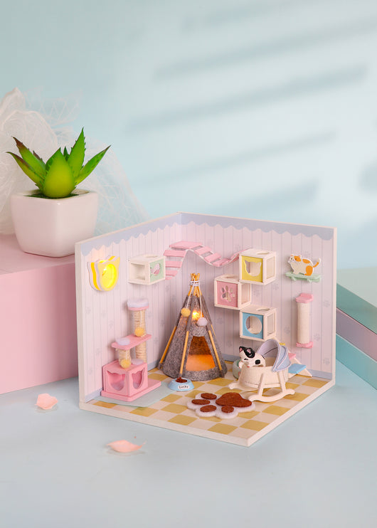 DIY Miniature Home Kit - Pet's Room - Educational Toy