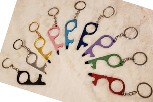 No Touch Keyring Silicone Tip with Bottle Opener