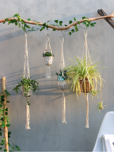 Set of 4 Macrame Hanging Baskets